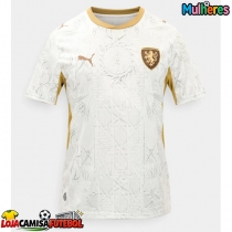 Camisa de Futebol República Checa Equipamento Secundário Mulheres Mundo 2026 Manga Curta